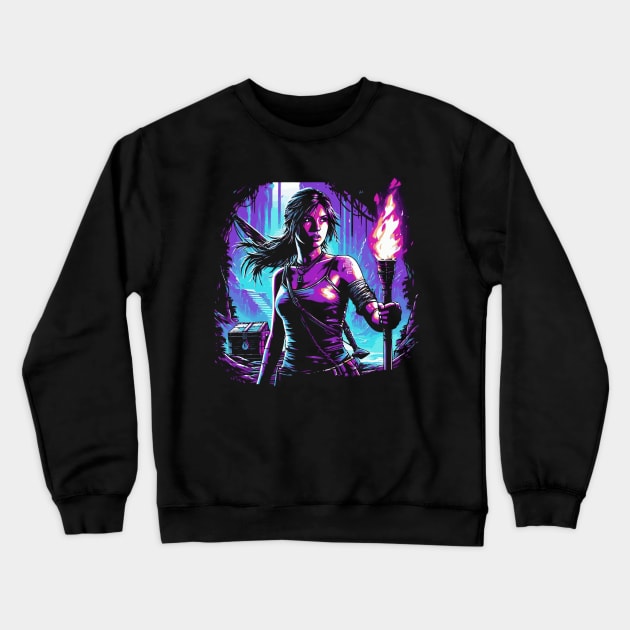 Lara Croft Fan-Art Crewneck Sweatshirt by bethekindness